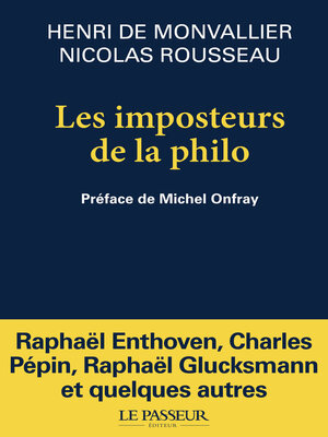 cover image of Les imposteurs de la philo